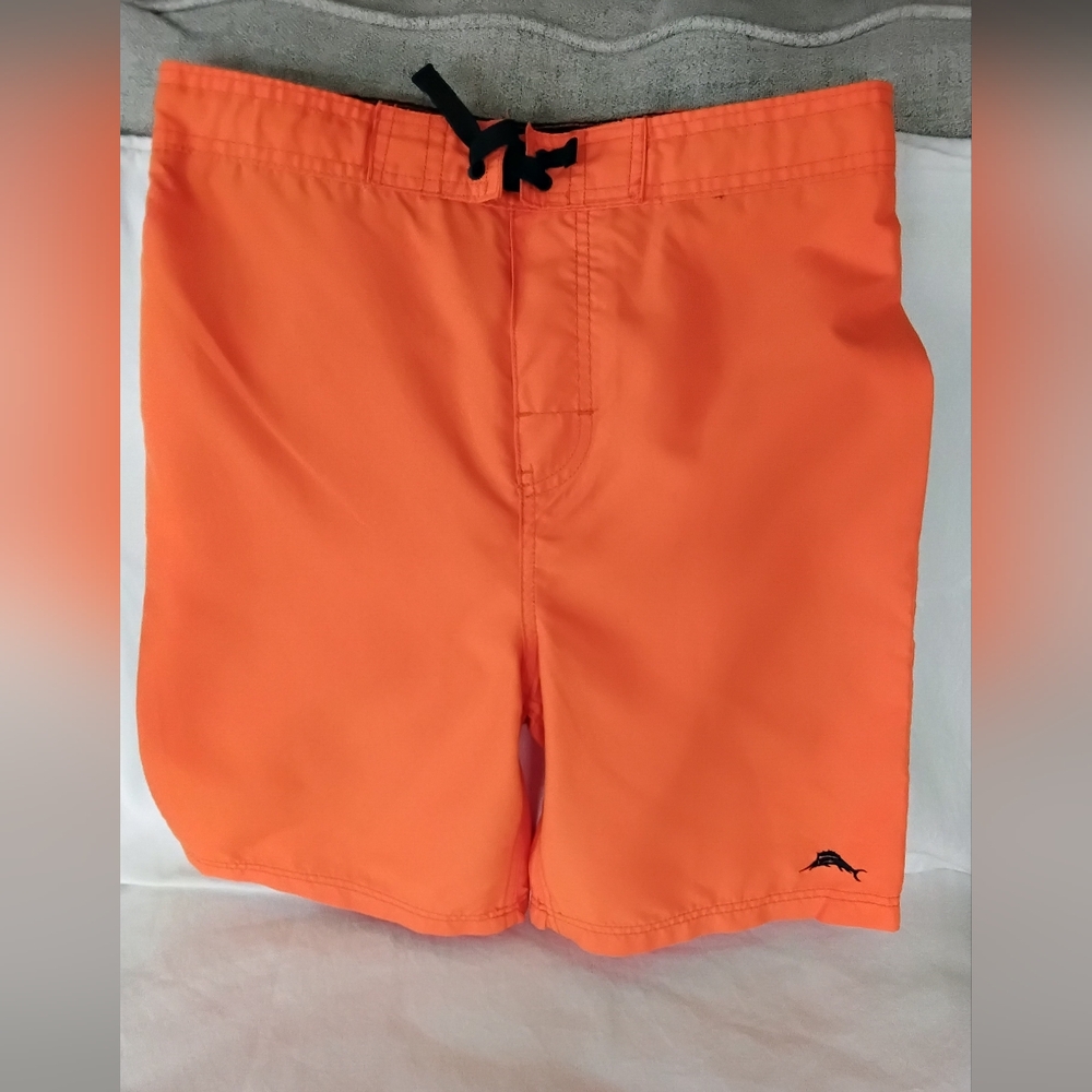 Tommy Bahama Orange Swim Trunks with Navy Accent
